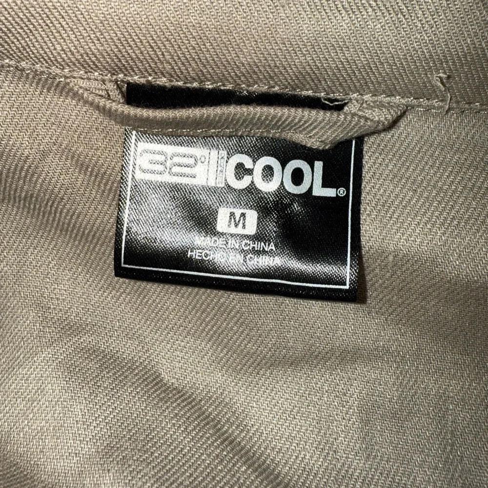 32 Degrees Cool Womens‎ Tan Linen Utility Jacket Medium Cinch Waist Lightweight